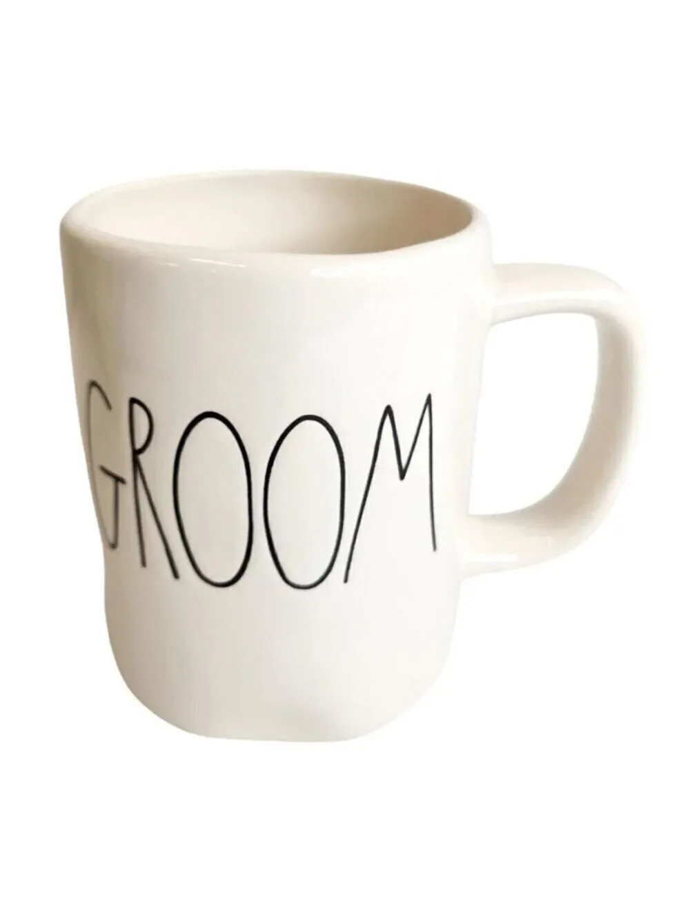 Rae Dunn Magenta Artisan Collection Groom Mug Ceramic White